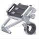 thumbnail image 1 of Soporte para Teléfono de Motocicleta Giratorio de 360 Grados, Montaje Rápido para Manillar de Motocicleta, Color Plateado., 1 of 5