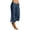 Navy, variant on wyat Capri Pants for Women Cotton Linen Lightweight Casual Loose Elastic Waist Drawstring Wide Leg Capris Trousers with Pocket