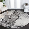 thumbnail image 2 of SAFAVIEH Invista Griselda Abstract Area Rug, Ivory/Grey, 6'7" x 6'7" Round, 2 of 7