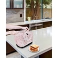 thumbnail image 3 of Pink Floral Toaster Cover 2 Slice, Small Kitchen Appliance Covers, Modern Farmhouse Aesthetic Shabby Chic Flower Toaster Oven Cover with Loop, Bread Machine Cover Polyester Dust Cover Protection, 3 of 4