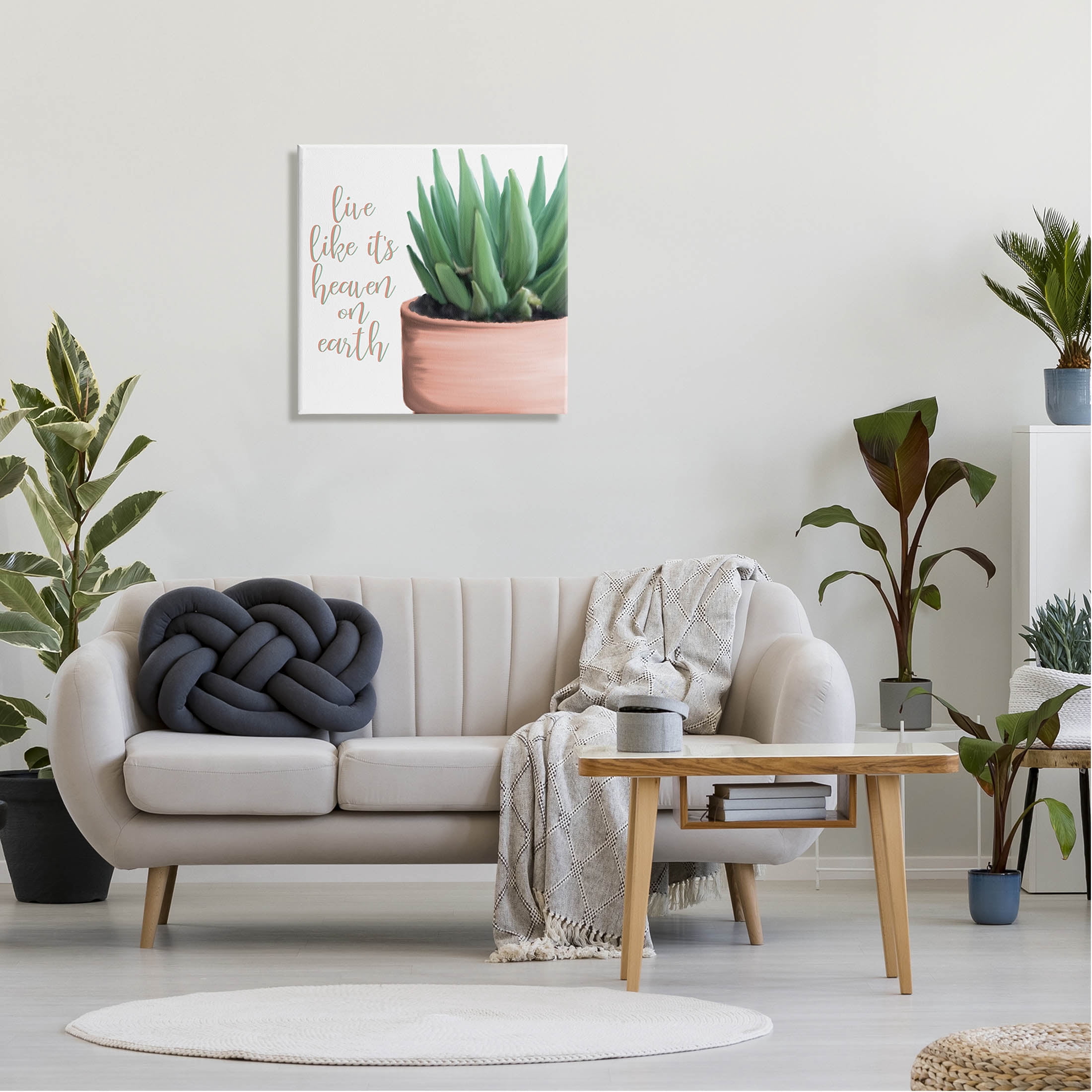 Stupell Industries Like It's Heaven On Earth Plant Graphic Art Gallery Wrapped Canvas Print Wall Art, Design by Kim Allen
