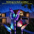 thumbnail image 4 of Outdoor Solar Garden Lights,3 Pack Solar Butterfly Decorative Lights, IP67 Waterproof Color Changing LED Solar Outdoor Lights,Solar Powered Stake Lights for Garden Patio Yard Lawn Pathway Decoration, 4 of 5