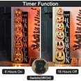 thumbnail image 3 of Glitzhome 42" H Lighted Halloween Wooden Stacked Pumpkins Porch Sign with Timer, Farmhouse -O-Lantern Porch Decor Happy Halloween Wall Hanging Decoration, 3 of 7