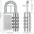 thumbnail image 5 of Combination Lock Padlock with Combination Code 4 Digit, Spin Lock for Gym, Small Padlock, Weatherproof Combination Lock, 5 of 5