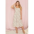 thumbnail image 2 of Ditsy Floral Flutter Cap Sleeve Square Neck Midi Dress | S-3X, 2 of 33