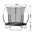 thumbnail image 2 of 8FT Springless Trampoline with 3 W-legs, Recreational Trampolines with  No-Gap Design Zipper System, Springfree no Gap Trampoline with Bungee Cords for Outdoor Garden Yard, Black, 2 of 8