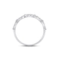 thumbnail image 3 of 10kt White Gold Womens Round Diamond Teardrop Stackable Band Ring 1/3 Cttw, 3 of 4