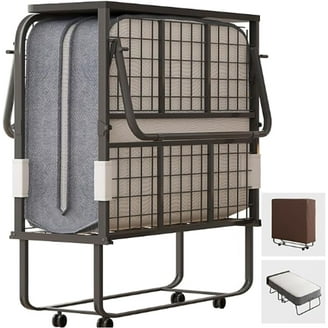 Mixoy Folding Bed with Mattress,Portable Foldable Roll Away Adult