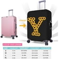 thumbnail image 2 of Sunflower Initial Name Y Black Luggage Cover Elastic Washable Stretch Suitcase Protector Anti-Scratch Travel Suitcase Cover for Kid and Adult M (Fit 22-24 inch suitcase), 2 of 6