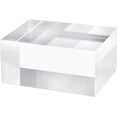 thumbnail image 1 of CiaoHER 2in Thickness Solid Acrylic Cube Display Block Clear Polished Pedestal Stand Riser Solid Base 2" x 3" x 4", 1 Pack, 1 of 6
