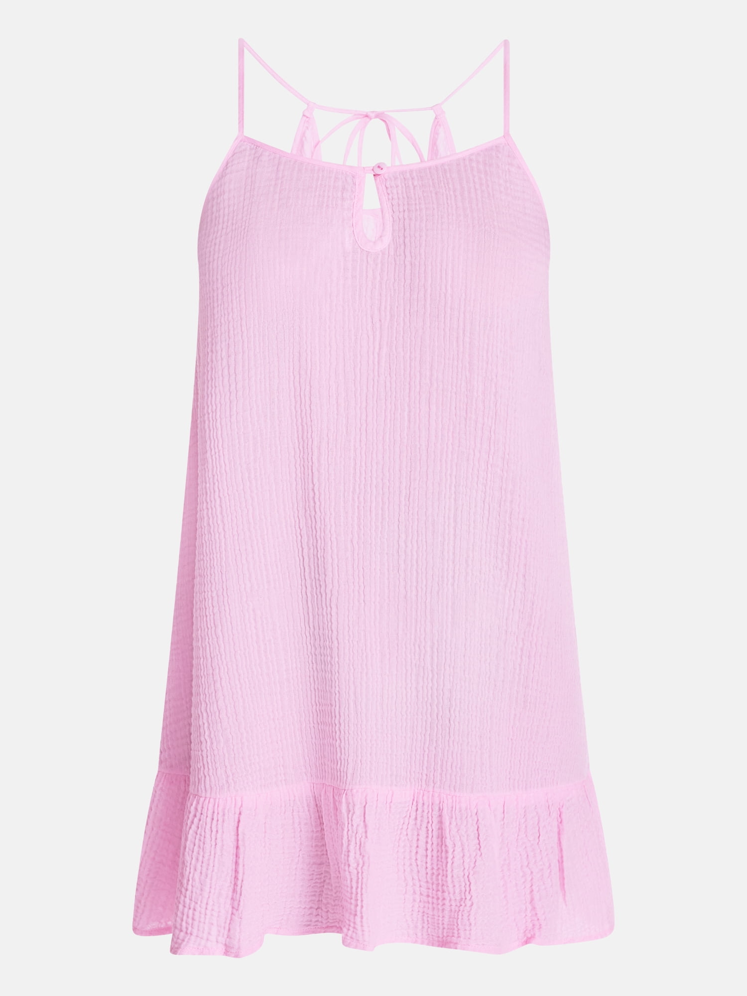 No Boundaries Scoop Neck Cotton Dress Coverup, Women’s XXS-XXL