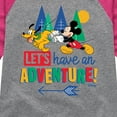 thumbnail image 3 of Disney - Mickey & Pluto - Let's Have An Adventure - Toddler & Youth Girls Raglan Graphic T-Shirt, 3 of 4