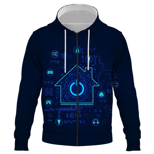 Sudadera con capucha para niños, sudaderas casuales con imagen inteligente de IA en 3D de otoño, sudaderas con capucha para niños, sudaderas con capucha para hombres, ropa para hombres