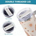 thumbnail image 5 of SKYSONIC Insulated Tumblers with Lids and Straws Handles 40oz Water Bottle Cute Boho Rainbow Travel Mug Reusable Stainless Steel Thermos Vacuum, 5 of 7