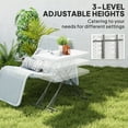 thumbnail image 4 of Outsunny Folding Outdoor Table, 3-Level Camping Table, HDPE Picnic Table, 4 of 10