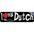 thumbnail image 2 of 10in x 3in I Love My Dutch Rabbit Bumper Sticker Vinyl Truck Window Stickers, 2 of 7