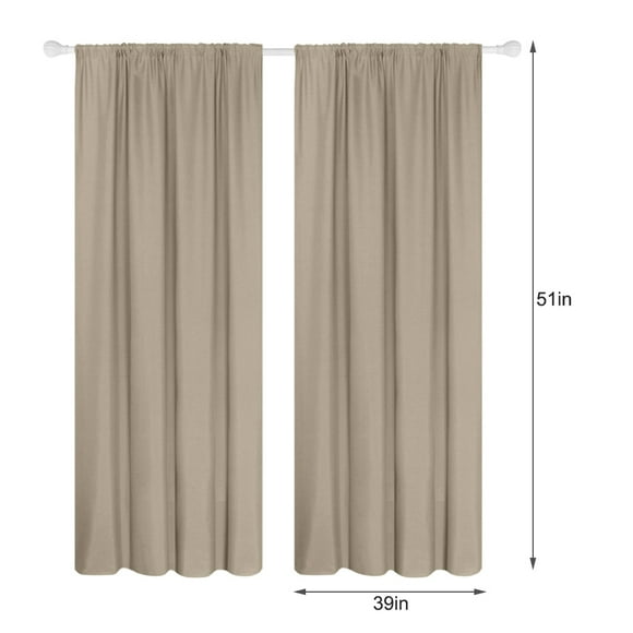 Zootealy mi Blackout Curtains 2 Panel Modern Curtains Room Darkening Thermal Insulated Design Grommet Window for Bedroom Living Room(39*51in)