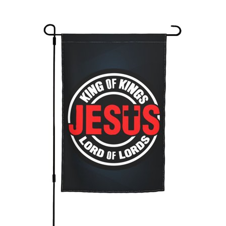 Jesus King Of Kings Lord Of Lords Double Garden Flags 12x18 Inch Suitable For Courtyard Lawn Holiday Home Outdoor Decoration Flag