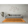 thumbnail image 3 of Ahgly Company Indoor Round Oriental Orange Industrial Area Rugs, 4' Round, 3 of 4