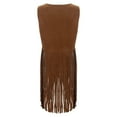 thumbnail image 5 of Fringe Vest for Women 60s 70s Hippie Vest Sleeveless Western Cowgirl Suede Tassel Leather Jacket Outerwear, 5 of 8