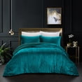 thumbnail image 1 of Grace Living Aashvi Crinkle Velvet 3pc Comforter Set - 2 Pillow Shams, 1 Comforter, 1 of 5
