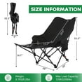 thumbnail image 2 of SUSUZI Folding Camping Chair, Camping Lounge Chair with Detachable Footrest Adjustable Backrest, Portable Folding Chair, 2 of 9