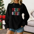 thumbnail image 2 of Wutalume Women's Cozy Long Sleeve Loose Christmas Printed Round Neck Pullover Hoodie Sweatshirt, Perfect for Winter Fashion, Offering Warmth and Style in Cold Weather,Black XL, 2 of 7