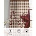 thumbnail image 6 of Texas Star Vintage Sheer Curtains 84 Inch Length 2 Panels Set for Living Room/Bedroom, Brown Checkered Berry Farmhouse Kitchen Curtains Grommet Semi-Sheer Curtains Drapes Window Treatments 42"x84"x2, 6 of 7
