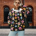 thumbnail image 3 of Yuyamidu Womens Zip Up Hoodies Floral Jackets for Women Hippie Hoodie Zip Up Hoodie Women Oversized Sweatshirt Womens Plus Size Sweatshirts with Zipper XS, 3 of 8