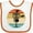 White and Orange, variant on Inktastic Disc Golf Retro Sunset Boys or Girls Baby Bib