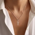 thumbnail image 2 of Faith Cross Necklace Jewelry for Women Silver Jesus Christian Pendant Necklaces Gifts for Mom, 2 of 5