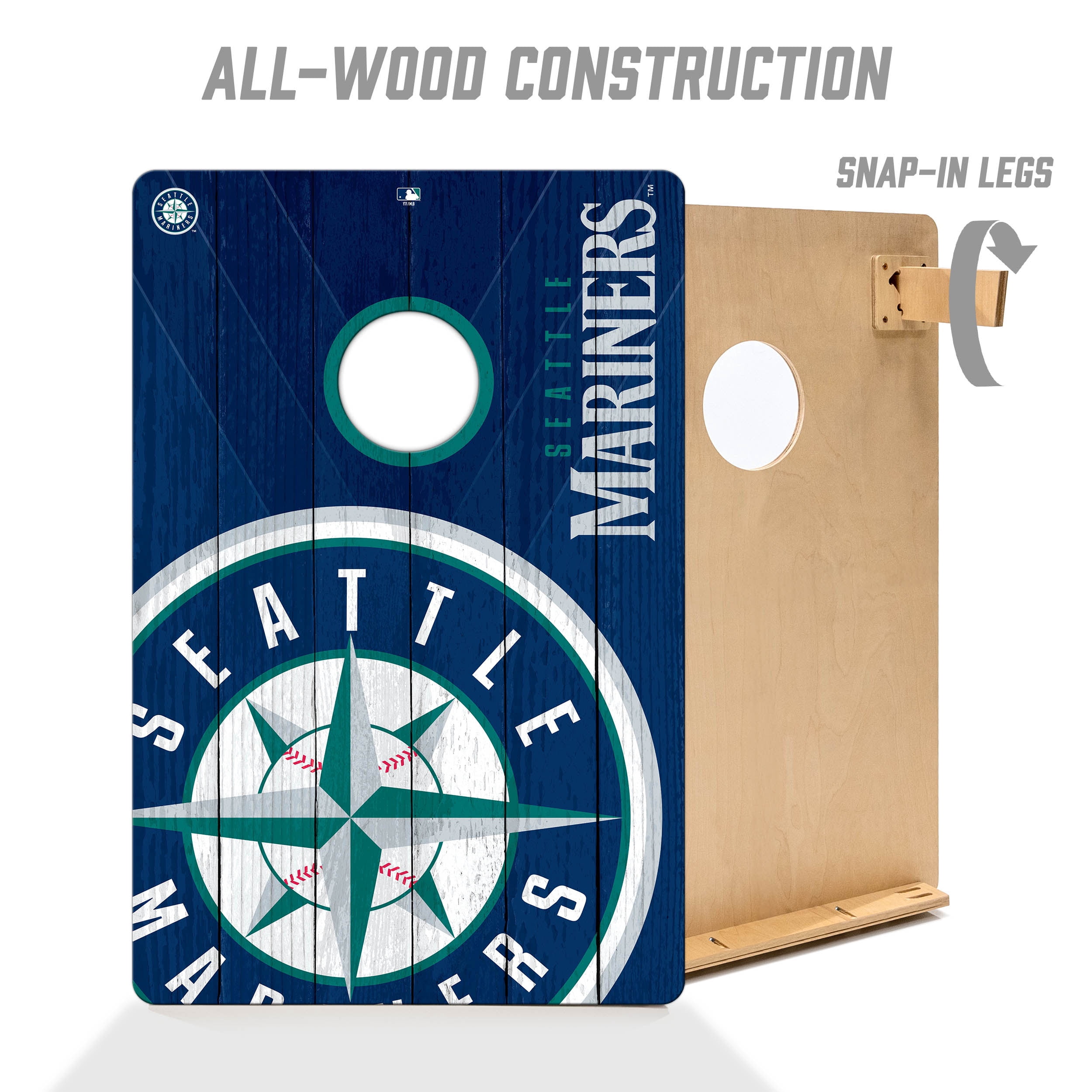 YouTheFan MLB Seattle Mariners 2' x 3' Cornhole Game No Bags