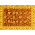 thumbnail image 1 of Ahgly Company Machine Washable Indoor Rectangle Oriental Yellow Traditional Area Rugs, 2' x 4', 1 of 4