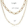 thumbnail image 6 of Pomina Worn Gold Silver Thick Chunky Fashion Chain Necklace Carabiner Lock Pendant Paperclip Link Cuban Chain Necklace for Women Men, 6 of 8