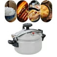 thumbnail image 2 of Almencla Multi-Functional Pressure Cooker Aluminum Soup Rice Cooking Slow Cooker Outdoor Camping Picnic Pot Cookware Argent 4L, 2 of 8