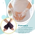 thumbnail image 4 of Minnieouse 1 par de mitones de encaje sin dedos para mujer, guantes para fiesta de boda, cortos, para novia, a la moda, cómodos, exquisitos y transpirables guantes y mitones Violeta Minnieouse AP010986-06, 4 of 6
