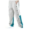 thumbnail image 1 of Zszcpp High Waisted Pants Men'S Long Latest Color Matching Side Breasted Straight Stylish Button Lounge Trousers Casual Trouser, 1 of 5