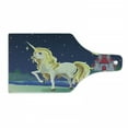 thumbnail image 1 of Castle Cutting Board, Unicorn by the River Imaginary Land Fortress Cartoon Illustration, Decorative Tempered Glass Cutting and Serving Board, in 3 Sizes, by Ambesonne, 1 of 2