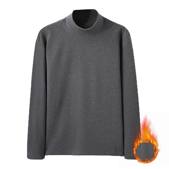 BLCHUNen Mens Thermal Shirts Turtleneck Fleece Lined Long Sleeve Undershirts Athletic Warm Base Layer Winter Tops