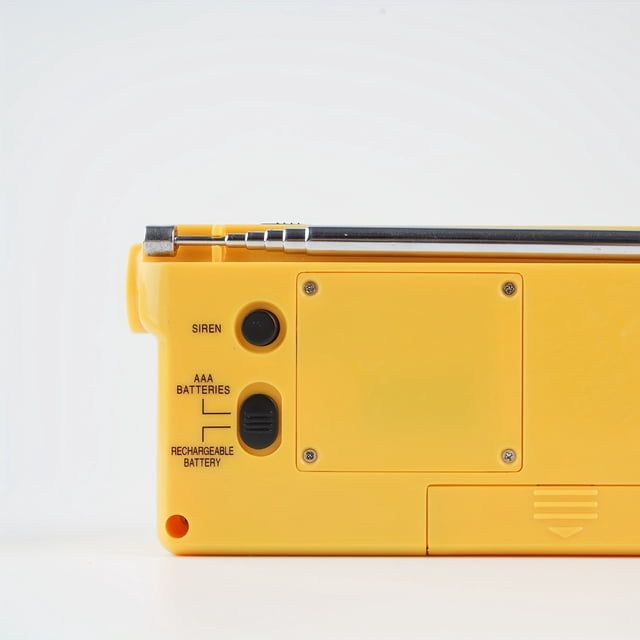 Portable Mini Hand-Crank Emergency Radio with Weather Channels, Featuring an LED Flashlight, Alarm, And Dual Mode for Charging Or Using Dry Batteries