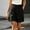 Black, variant on IUYRTFE Women High Waist Cotton Linen Shorts with Pockets Relaxed Fit Straight Leg Summer Casual Bottoms