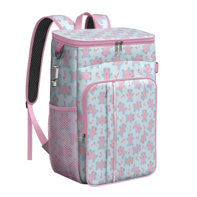 Adorable Pig Farm Animal Backpack Cooler – Leakproof Insulated Lunch Bag with Aesthetic Abstract Pig Design for Work, Travel & Camping