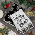 thumbnail image 4 of Christmas Kitchen Towels 18 x 26 Inch Snowflake Buffalo Plaid Dish Towel White Black Absorbent Hand Drying Tea Towel for Xmas Winter Farmhouse Decor Cooking Baking, 4 Pcs, 4 of 6