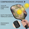 thumbnail image 2 of Pickleball Paddles Set Of 2, Fiberglass Surface, Tropical Jungle Print, 4 Balls & Bag, 2 of 5