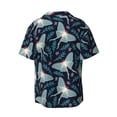 thumbnail image 4 of Goofa Glowing Butterfly Printed Men's Casual Short-sleeved Shirt,Lightweight Breathable Button-down,Summer Casual men's top,Versatile Fashion shirt-3X-Large, 4 of 7