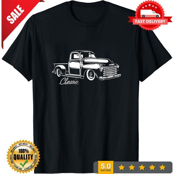 Classic 1950s Pickup Retro Vintage Truck Enthusiast Design Unisex T-Shirt up to size 5XL, NEW INSTOCK-TH78289
