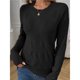 thumbnail image 4 of Suéteres de Punto para Mujer, Estilo Pullover, Larga, Moda Otoño Negro L, 4 of 9