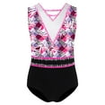 thumbnail image 2 of iiniim Kids Girls Patchwork Printed Dance Leotard Figure Skating Performance Costume Shiny Rhinestone Bodysuit Plaid 8, 2 of 7