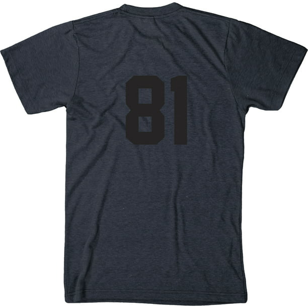Trunk Candy - Standard Black Jersey Number 81 Men's Modern Fit T-Shirt ...