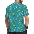 thumbnail image 2 of Wukai Cute Shark Turtle Print Men's Short-Sleeved Mesh T-Shirt,Quick-Dry Short Sleeve Workout T-Shirt-Medium, 2 of 8